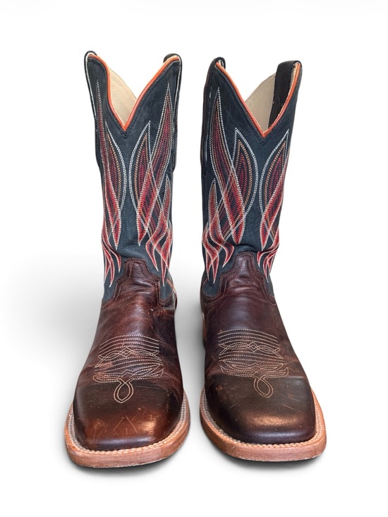 Capitan Other - Capitan Guthrie Black Coffee Cowboy Boots Size 9 Genuine Leather Western Boots
